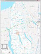 Cayuga Wall Map Premium Style