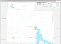 Cedar Wall Map Premium Style