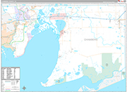 Chambers Wall Map Premium Style