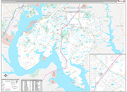 Charles Wall Map Premium Style