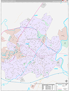 Charlottesville County Wall Map Premium Style