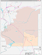 Chattahoochee Wall Map Premium Style
