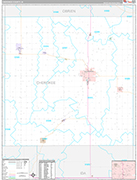 Cherokee Wall Map Premium Style