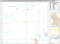 Cherokee Wall Map Premium Style