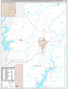 Cherokee Wall Map Premium Style