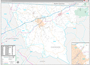 Cherokee Wall Map Premium Style