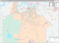 Chesapeake Wall Map Premium Style