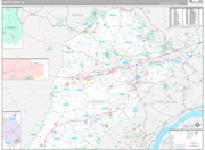 Chester Wall Map Premium Style