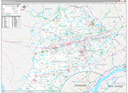 Chester Wall Map Premium Style