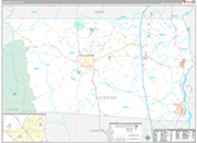 Chester Wall Map Premium Style