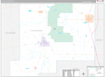 Chickasaw Wall Map Premium Style