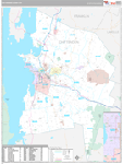 Chittenden Wall Map Premium Style