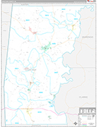 Choctaw Wall Map Premium Style
