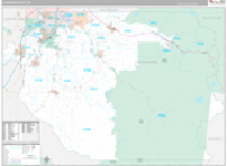 Clackamas Wall Map Premium Style