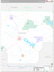 Claiborne Wall Map Premium Style