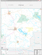 Claiborne Wall Map Premium Style