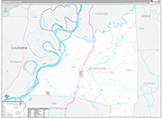 Claiborne Wall Map Premium Style