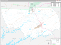 Claiborne Wall Map Premium Style