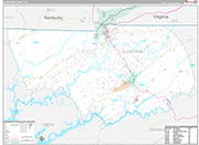 Claiborne Wall Map Premium Style
