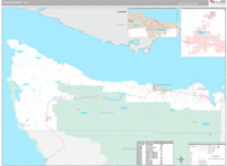 Clallam Wall Map Premium Style