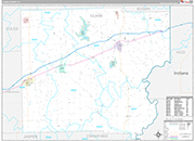 Clark Wall Map Premium Style