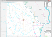 Clark Wall Map Premium Style