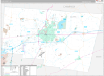 Clark Wall Map Premium Style