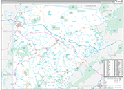 Clearfield Wall Map Premium Style