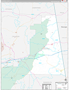 Cleburne Wall Map Premium Style