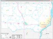 Clinton Wall Map Premium Style