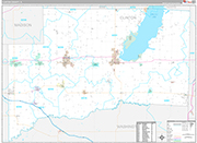 Clinton Wall Map Premium Style