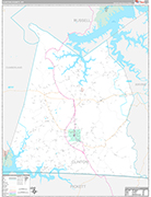 Clinton Wall Map Premium Style