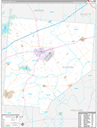 Clinton Wall Map Premium Style