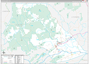 Clinton Wall Map Premium Style
