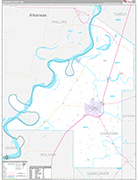 Coahoma Wall Map Premium Style