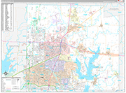 Collin County Wall Map Premium Style
