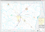 Colquitt Wall Map Premium Style