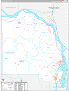 Columbia Wall Map Premium Style