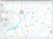 Columbia Wall Map Premium Style