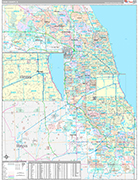 Cook Wall Map Premium Style