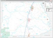 Copiah Wall Map Premium Style