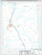 Cortland Wall Map Premium Style
