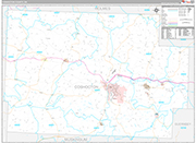 Coshocton Wall Map Premium Style