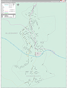 Covington Wall Map Premium Style