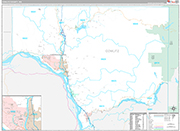 Cowlitz Wall Map Premium Style