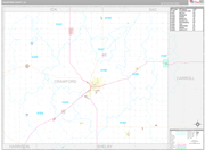 Crawford Wall Map Premium Style