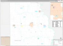 Crawford Wall Map Premium Style