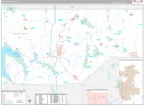 Crawford Wall Map Premium Style