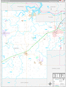 Creek Wall Map Premium Style