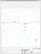Crosby Wall Map Premium Style